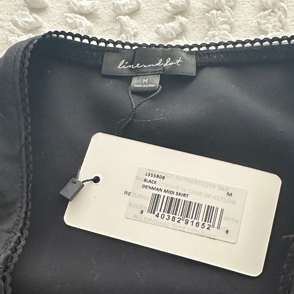 Line & Dot Denman Sheer Black Maxi Skirt Sz M - Picture 3 of 15